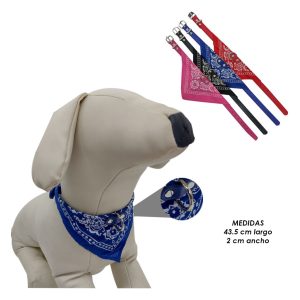 Collar Bandana para Perros R Pequeña - Negro/Rojo/Azul R/P