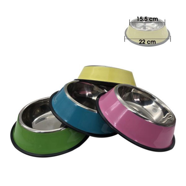plato inoxidable acero perro Plato de Acero Inoxidable 22 cm - Varios Colores